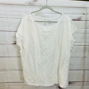 NWT St. John’s Bay plus size white tee